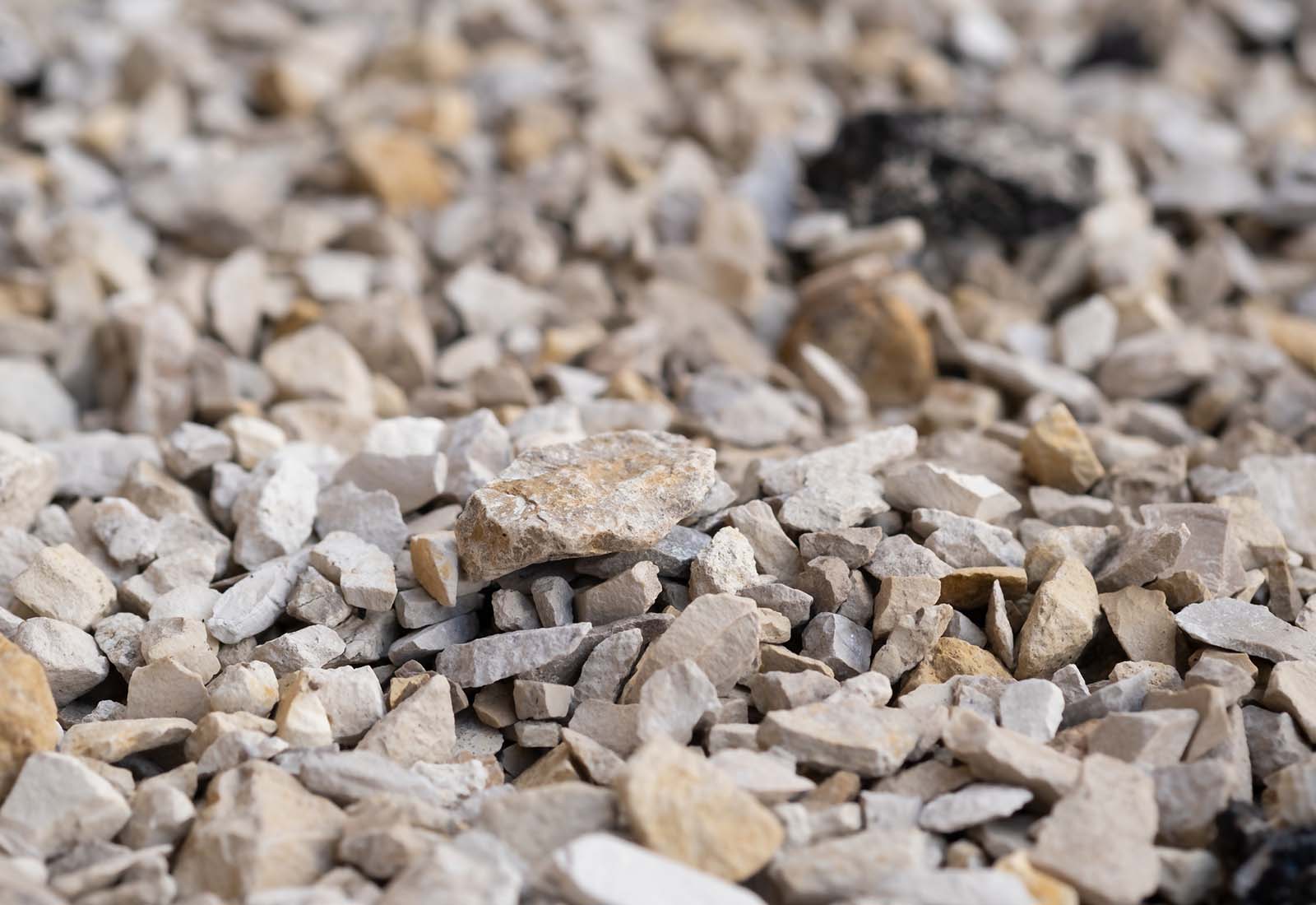 Piles of aggragte stone